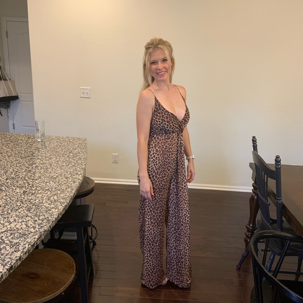 Animal print pantsuit/dress by Jonathan Mikai